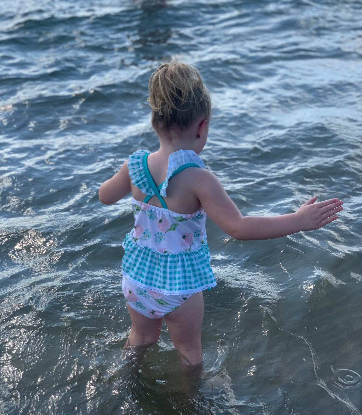 Green With Envy Girls Bathing Suit