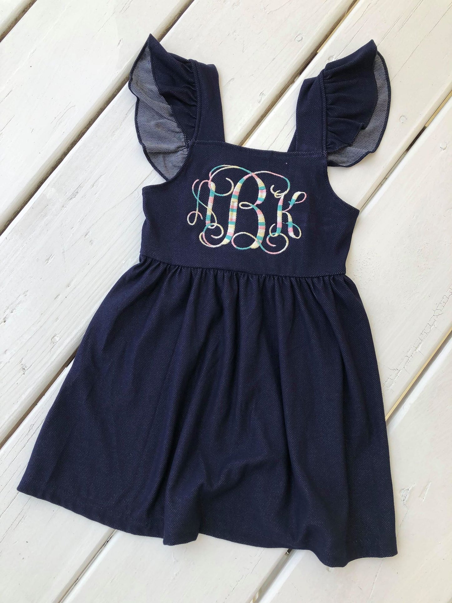 Denim Flutter Dress