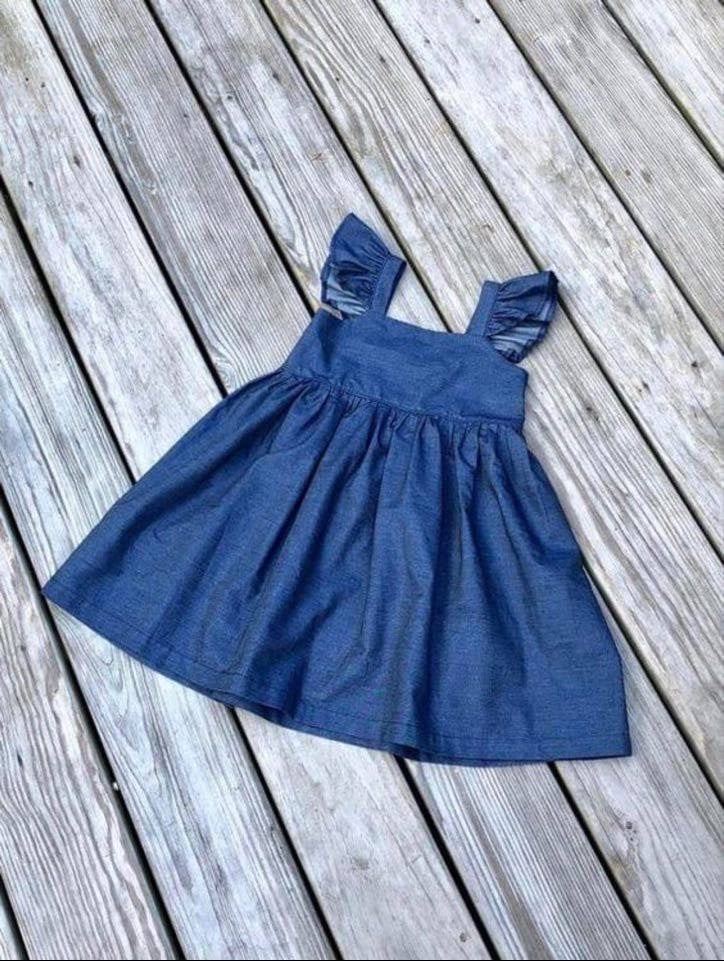 Denim Flutter Dress